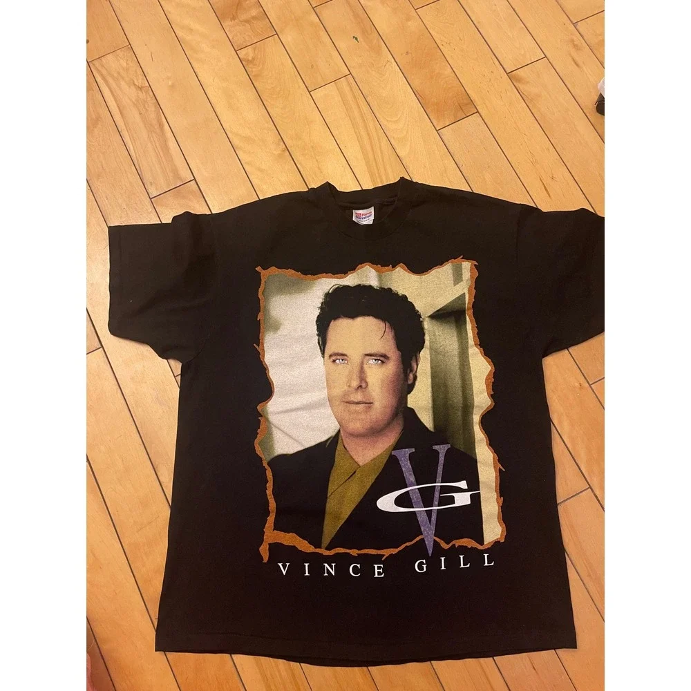 Vince Gill Vintage Tour T-Shirt Mens XL Black 2sided  Country Music Tee - Picture 3 of 9